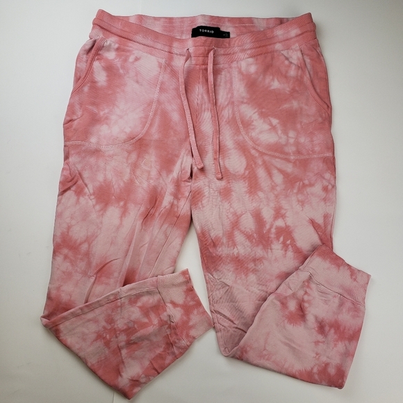 Torrid Joggers Tie Dye Pants Crop Capri Sweatpants Comfy Lounge Athleisure 1X - Picture 1 of 8